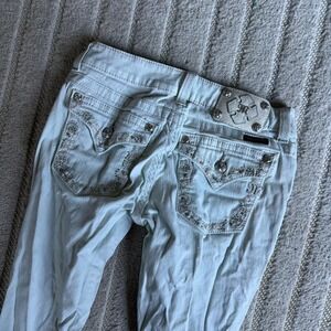 VTG y2k Miss Me Embellishments Skinny Jean size 28 Punk Grunge Streetwear